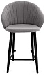 стул Моне полубарный нога черная 600 (Т180 светло-серый)