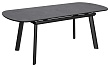 стол Шамони-1 (керамика) 140х85(+37) (ноги черные) (керамика CARBON)